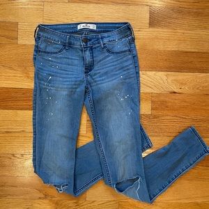 Hollister distressed light wash denim
